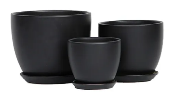 Nova Egg Pot Black